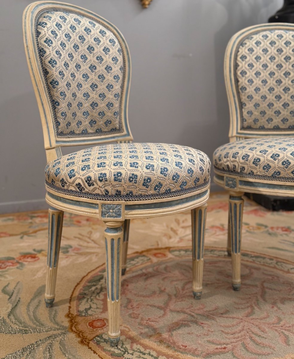 Georges Jacob, Paire De Chaises Estampillées d'Epoque Louis XVI (1739-1814)-photo-3