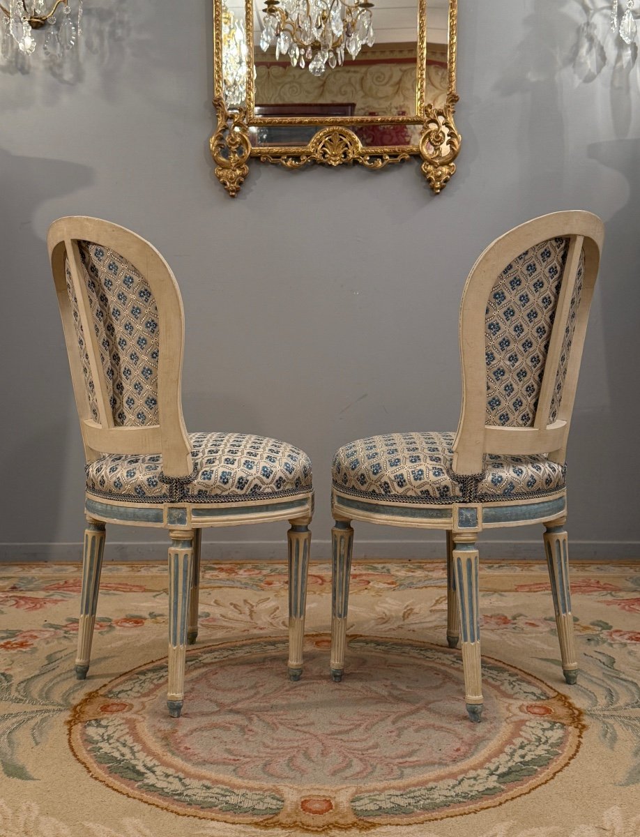 Georges Jacob, Paire De Chaises Estampillées d'Epoque Louis XVI (1739-1814)-photo-5