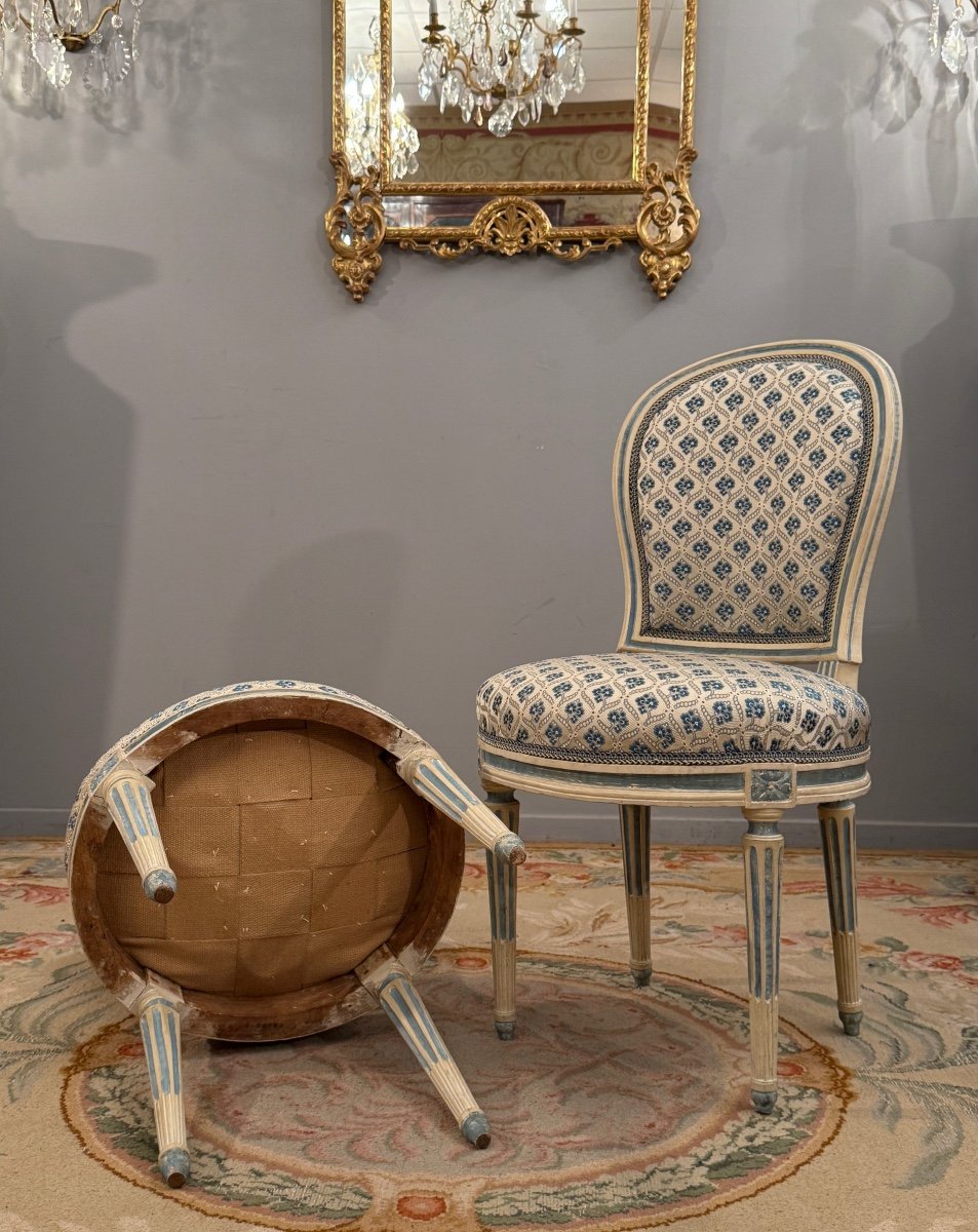 Georges Jacob, Paire De Chaises Estampillées d'Epoque Louis XVI (1739-1814)-photo-6