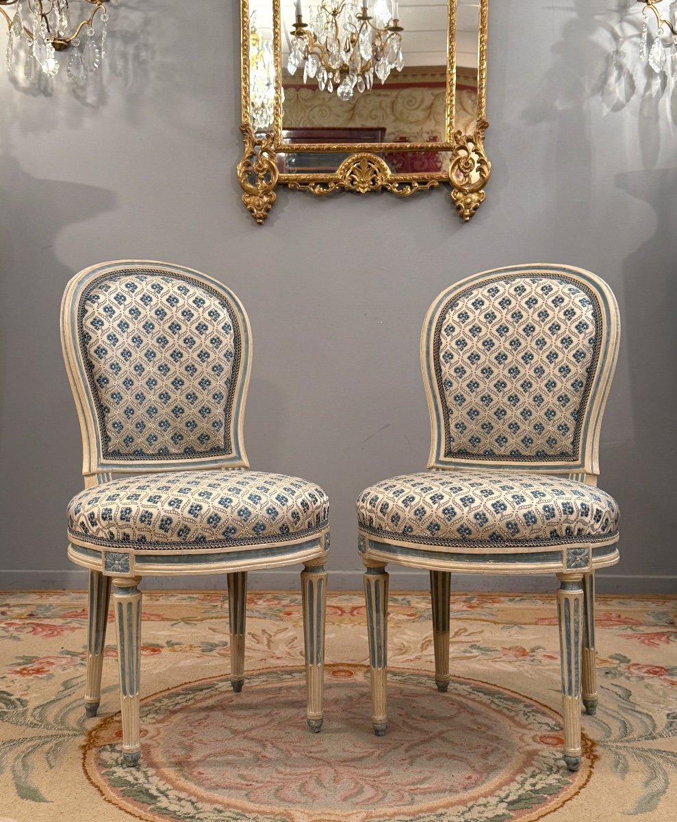 Georges Jacob, Paire De Chaises Estampillées d'Epoque Louis XVI (1739-1814)