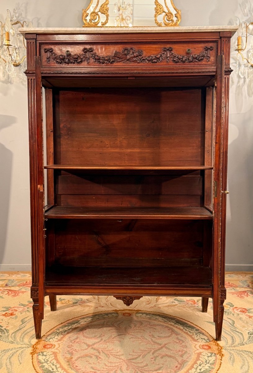 Vitrine Bibliothèque En Acajou d'Epoque Louis XVI Vers 1780-photo-2