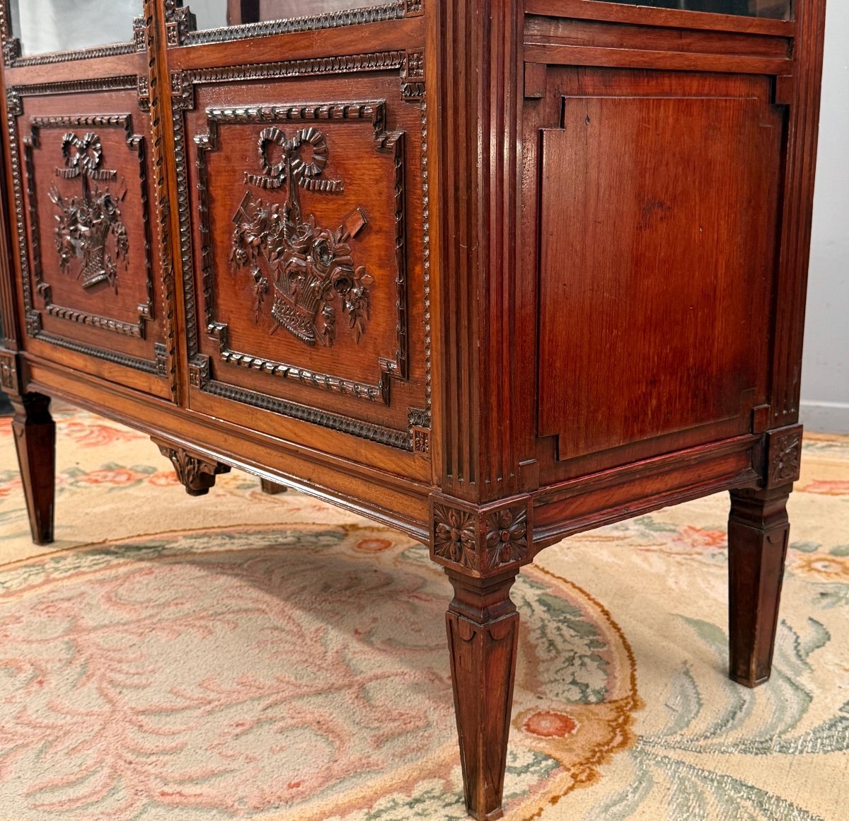 Louis XVI Period Mahogany Library Display Case Circa 1780-photo-5