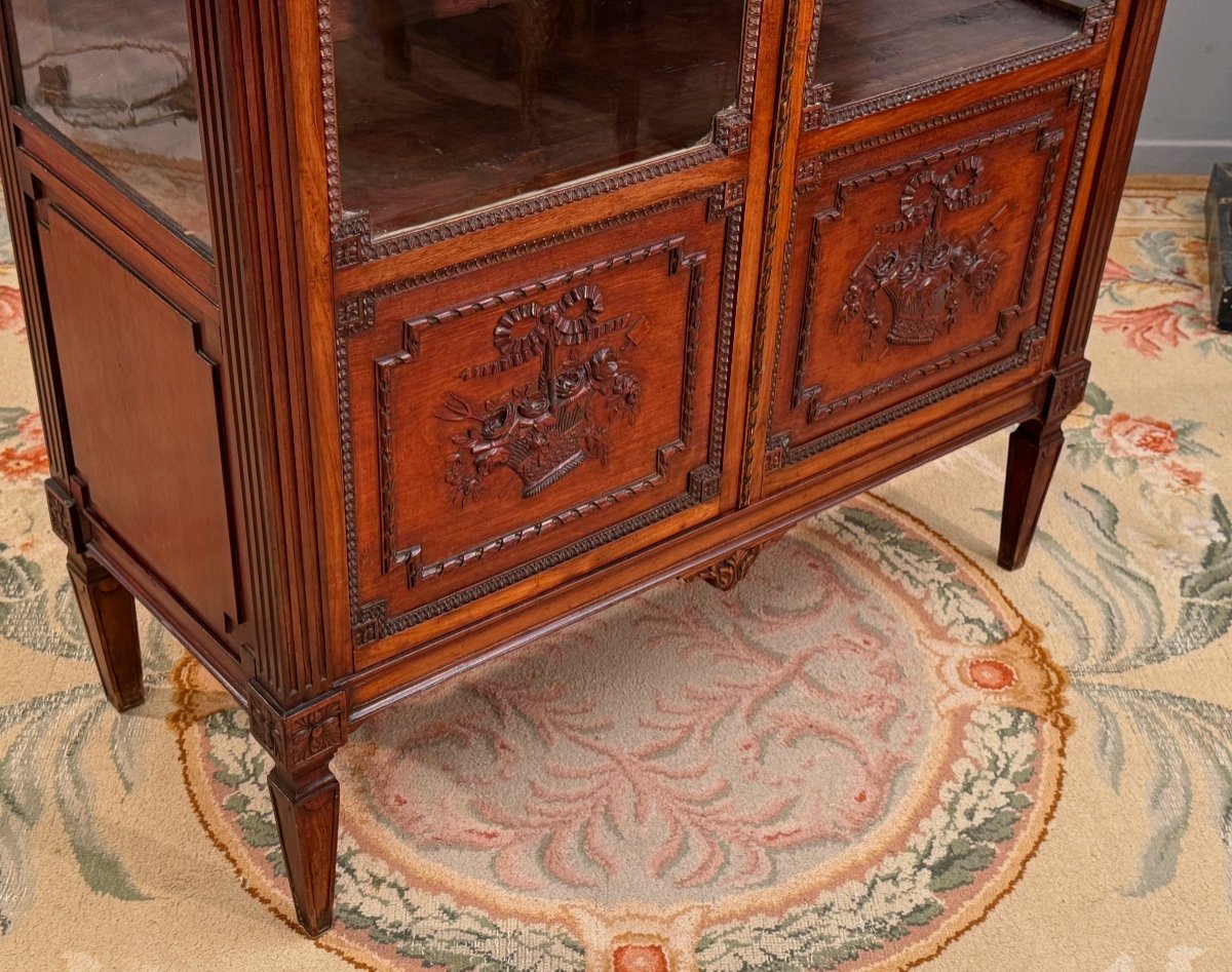 Louis XVI Period Mahogany Library Display Case Circa 1780-photo-7