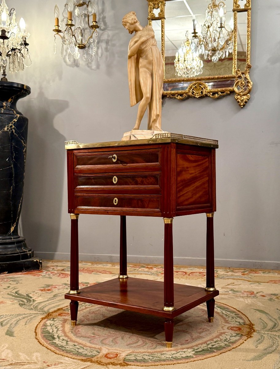 Pierre Garnier, Table De Salon En Acajou Estampillée d'Epoque Louis XVI, Vers 1780-photo-3