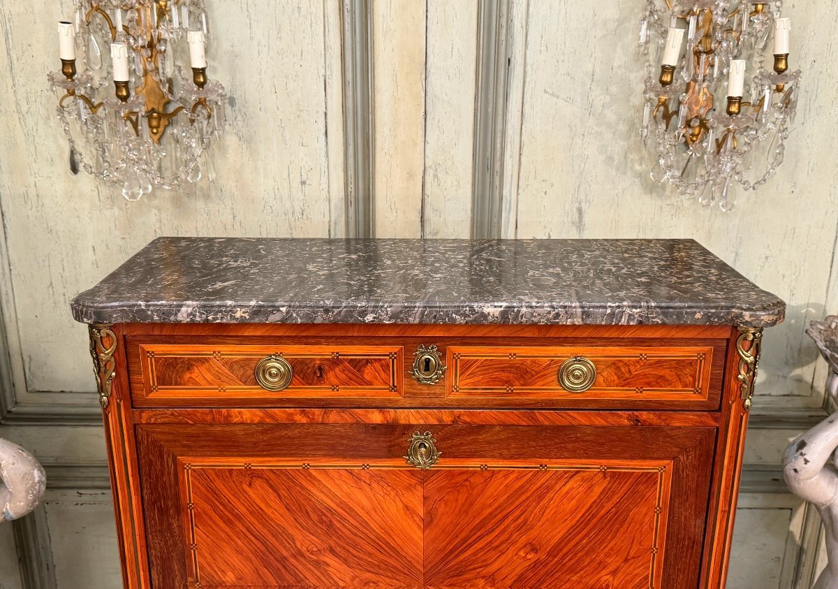 Louis XVI Period Marquetry Secretary Circa 1780-photo-1