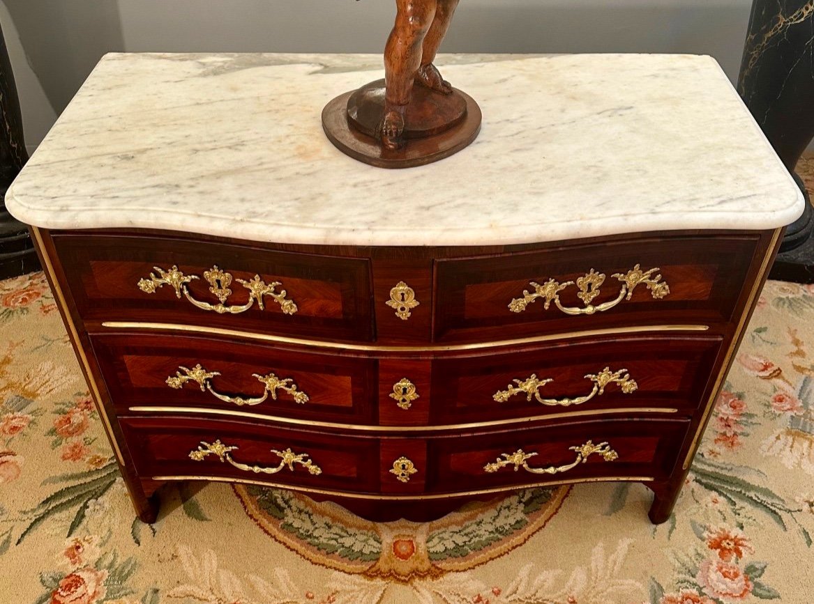 Commode d'Epoque Regence Estampillée XVIIIème Siècle -photo-2