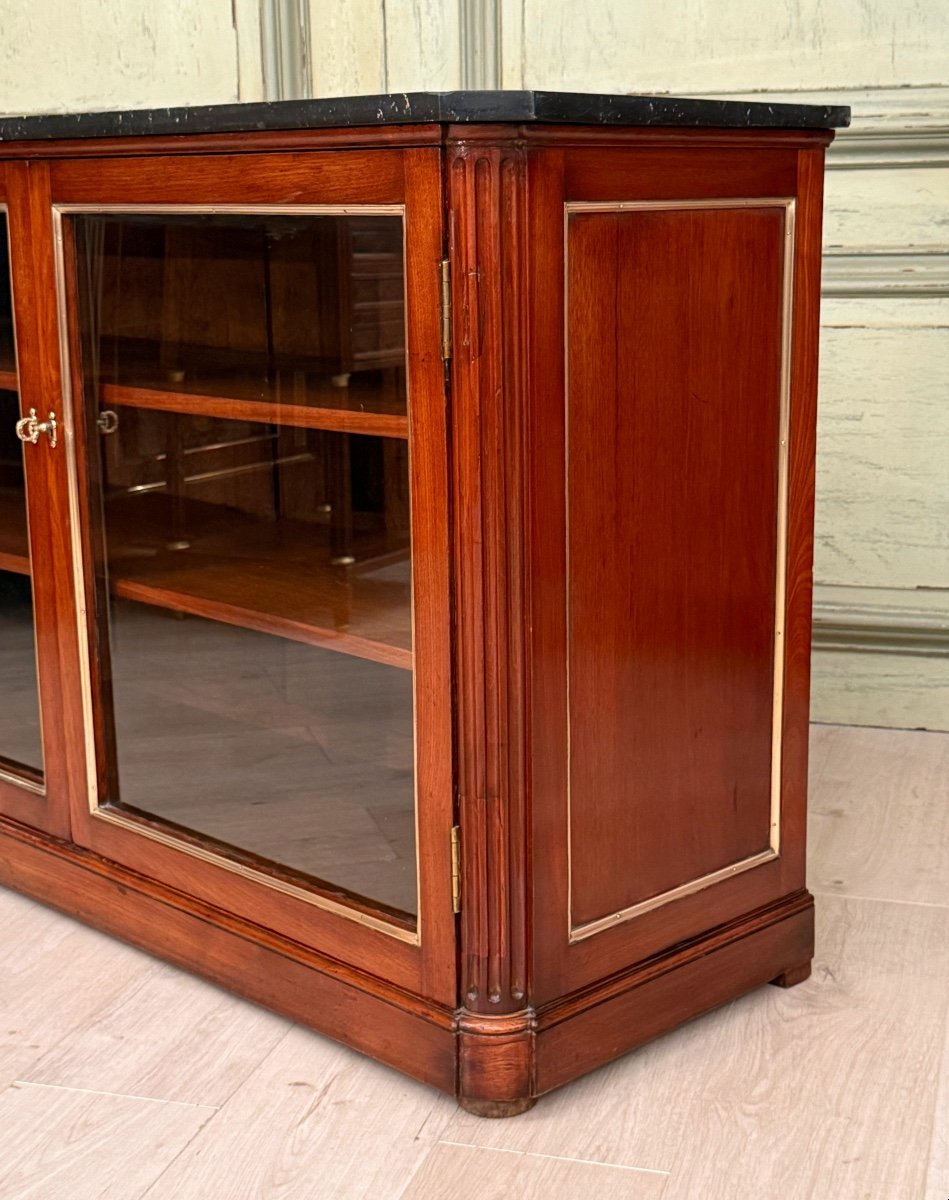 Jean Francois Leleu, Louis XVI Period Low Mahogany Bookcase Circa 1770-photo-4