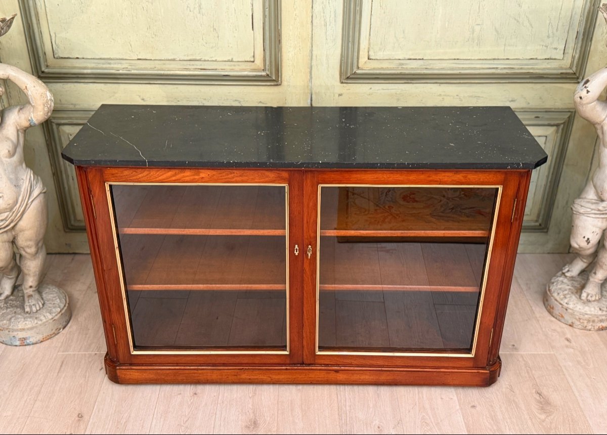 Jean Francois Leleu, Louis XVI Period Low Mahogany Bookcase Circa 1770-photo-1