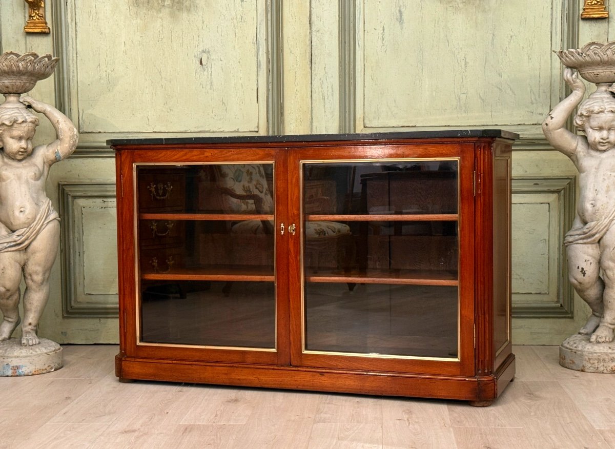 Jean Francois Leleu, Louis XVI Period Low Mahogany Bookcase Circa 1770-photo-7