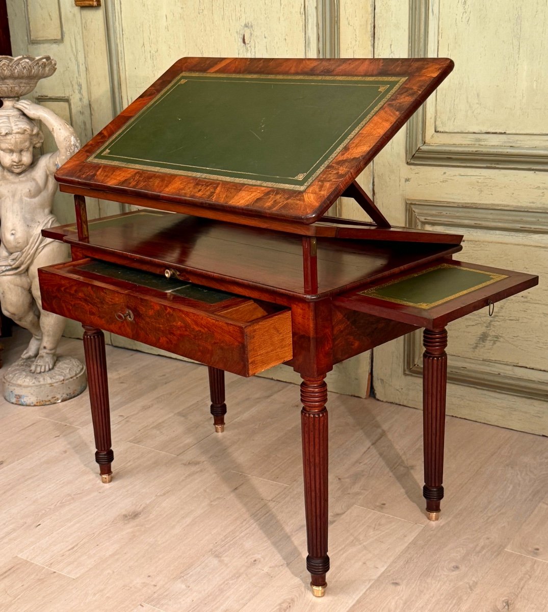 Mahogany Tronchin Table From The Restoration Period, Circa 1820