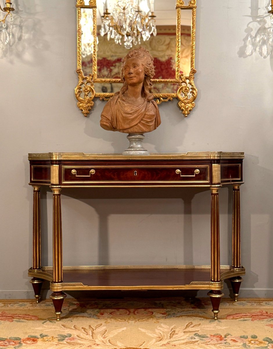 Bernard Molitor, Louis XVI Period Mahogany Console, Circa 1780-photo-2