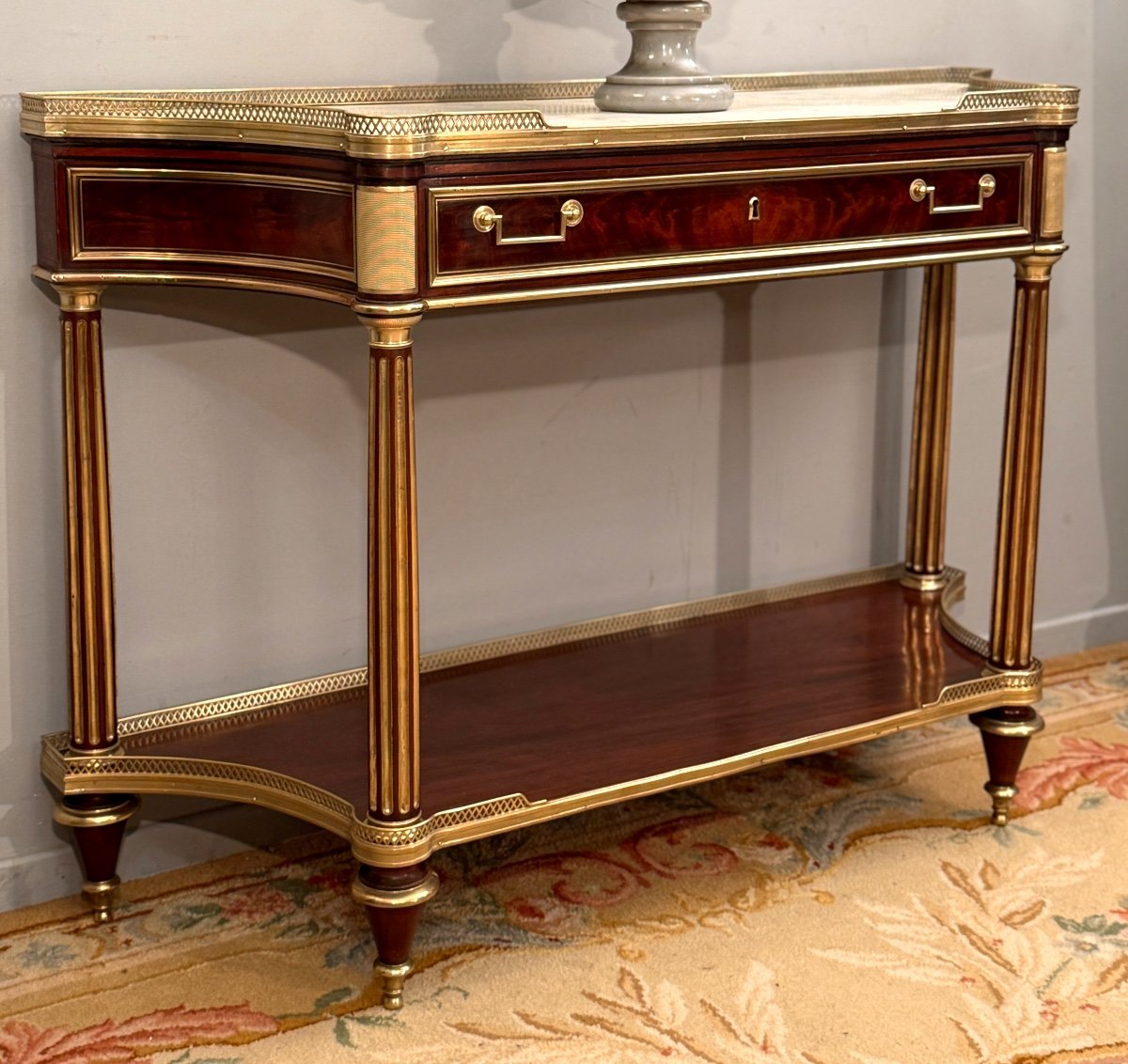 Bernard Molitor, Louis XVI Period Mahogany Console, Circa 1780-photo-4