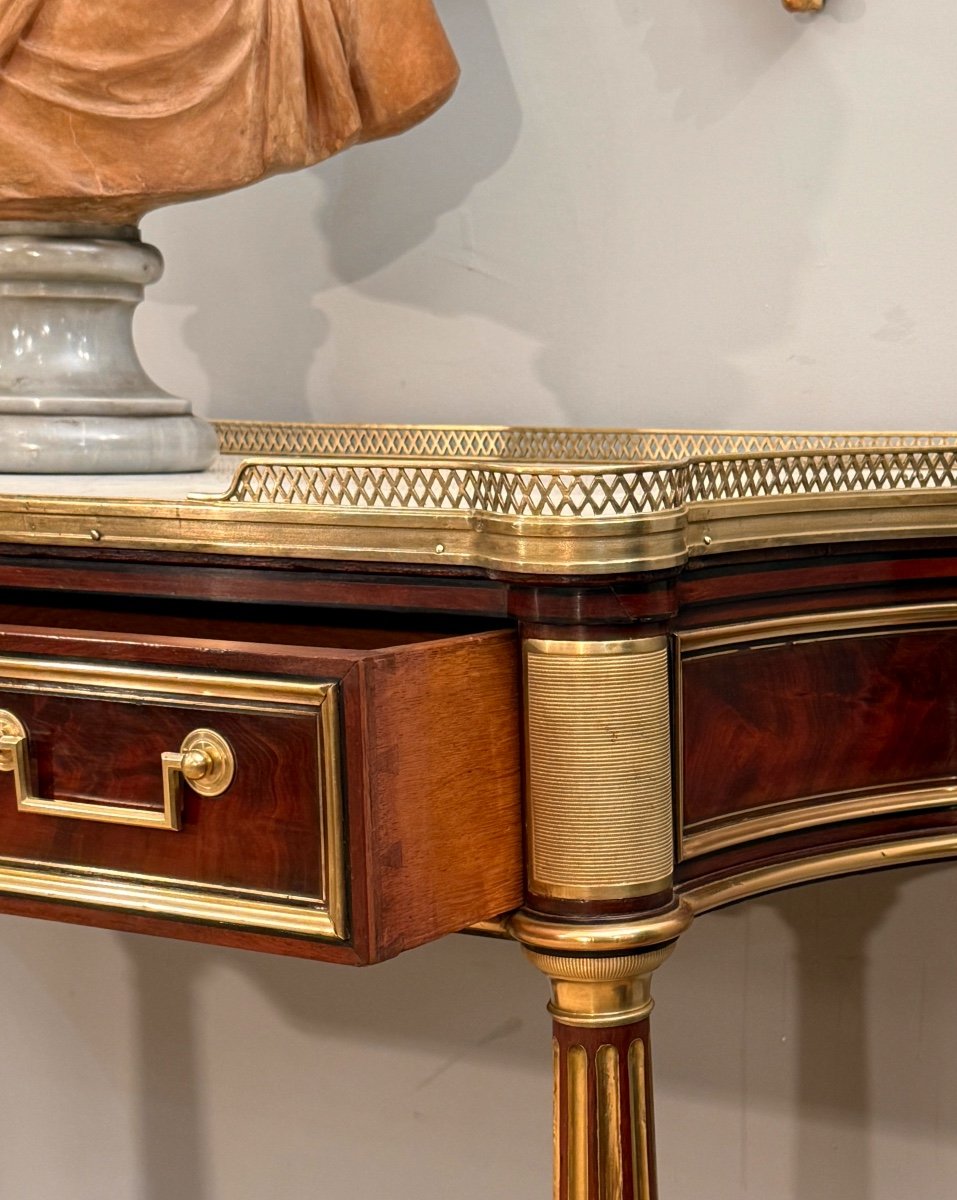 Bernard Molitor, Louis XVI Period Mahogany Console, Circa 1780-photo-7