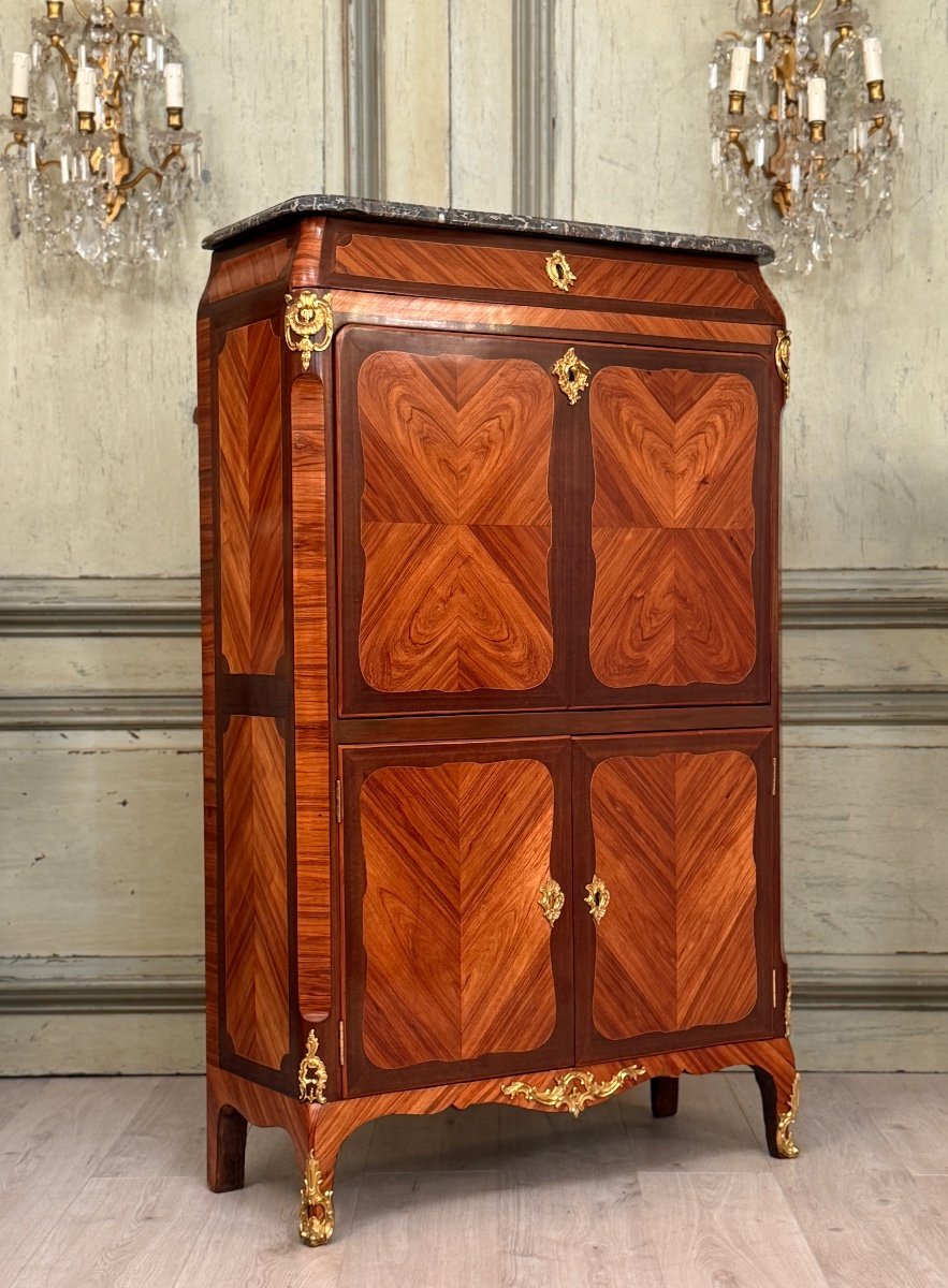 Nicolas Petit, Marquetry Secretary From The Transition Period, Circa 1760-photo-4