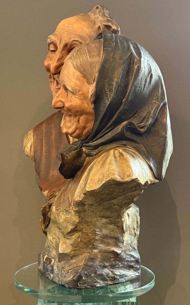 Ezio Ceccarelli, Important Polychrome Terracotta Sculpture (1865 - 1927)-photo-3