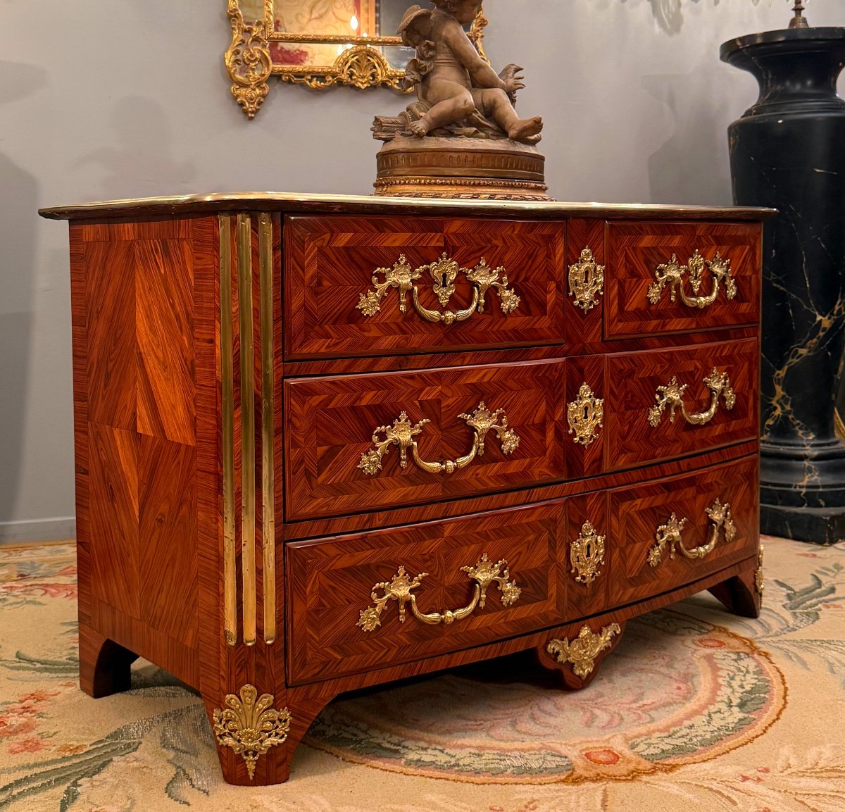 Commode En Marqueterie d'Epoque Louis XIV, Vers 1710-photo-4