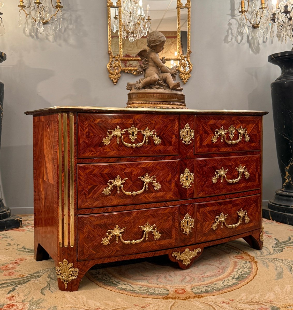 Commode En Marqueterie d'Epoque Louis XIV, Vers 1710