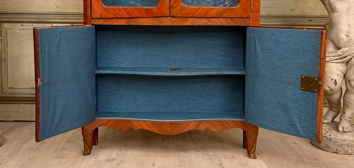 Marquetry Library Display Case From The Transition Period, Circa 1760-photo-1