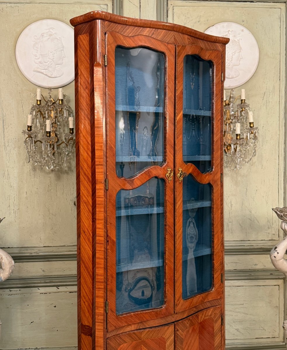 Marquetry Library Display Case From The Transition Period, Circa 1760-photo-3