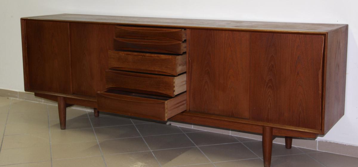 Scandinavian Teak Sideboard By Arne Vodder Circa 1950-photo-2