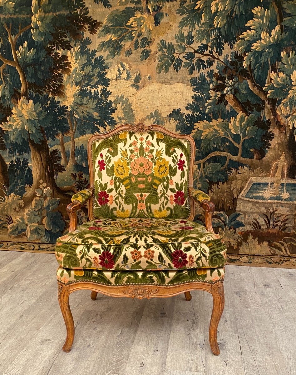 Large Armchair With Flat Back Louis XV Period Circa 1730-photo-2