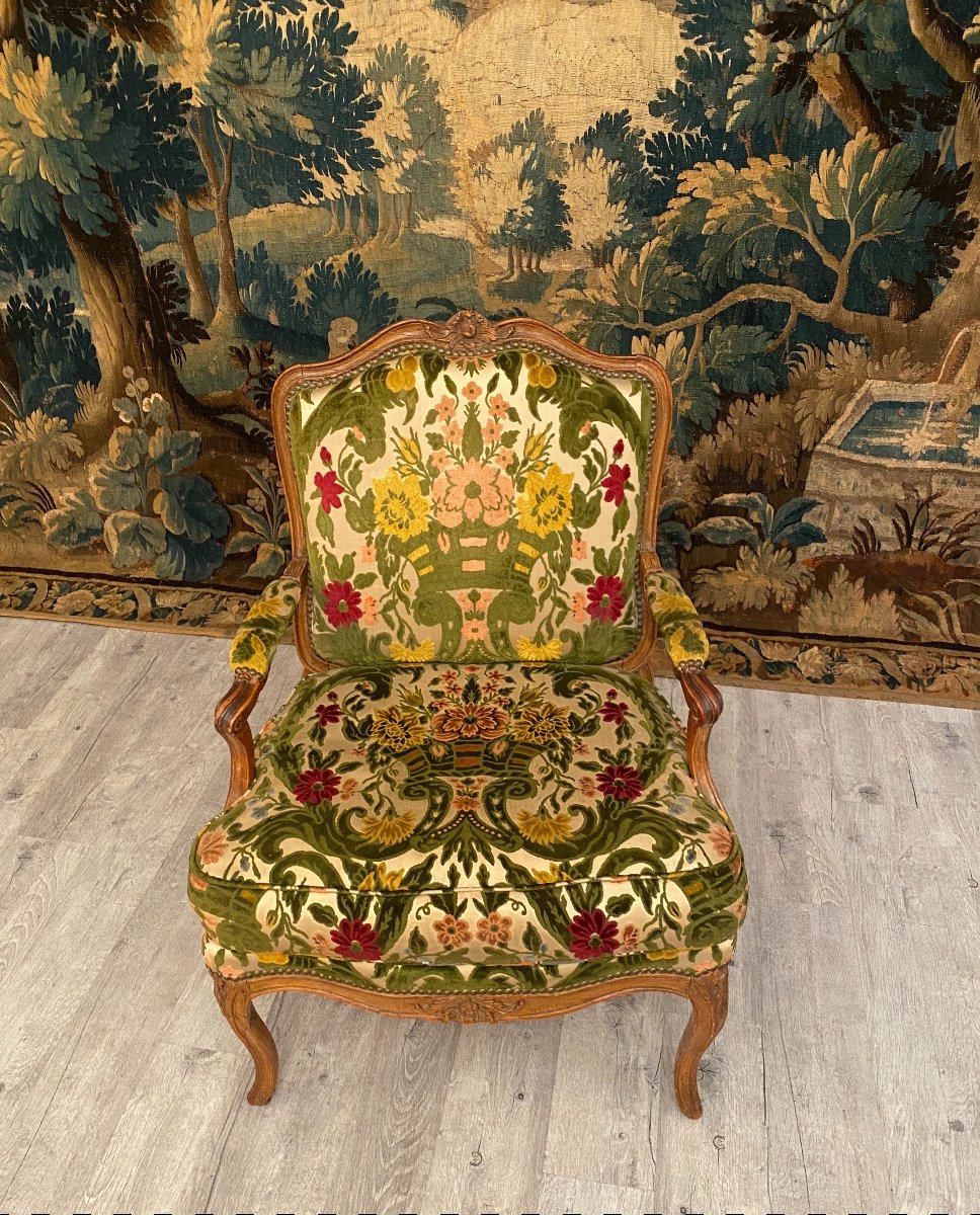 Large Armchair With Flat Back Louis XV Period Circa 1730-photo-1