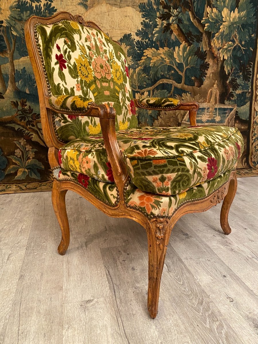 Large Armchair With Flat Back Louis XV Period Circa 1730-photo-6