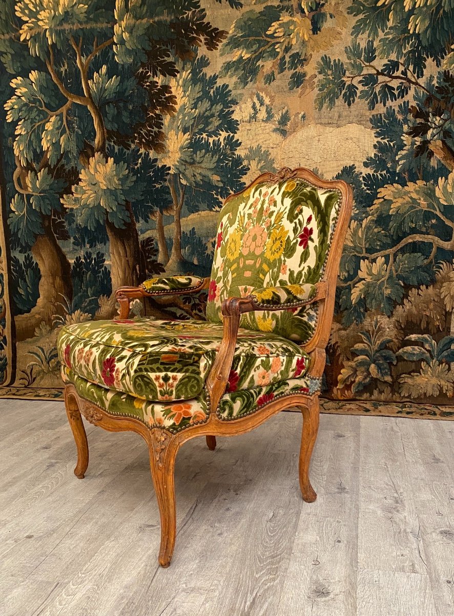 Large Armchair With Flat Back Louis XV Period Circa 1730