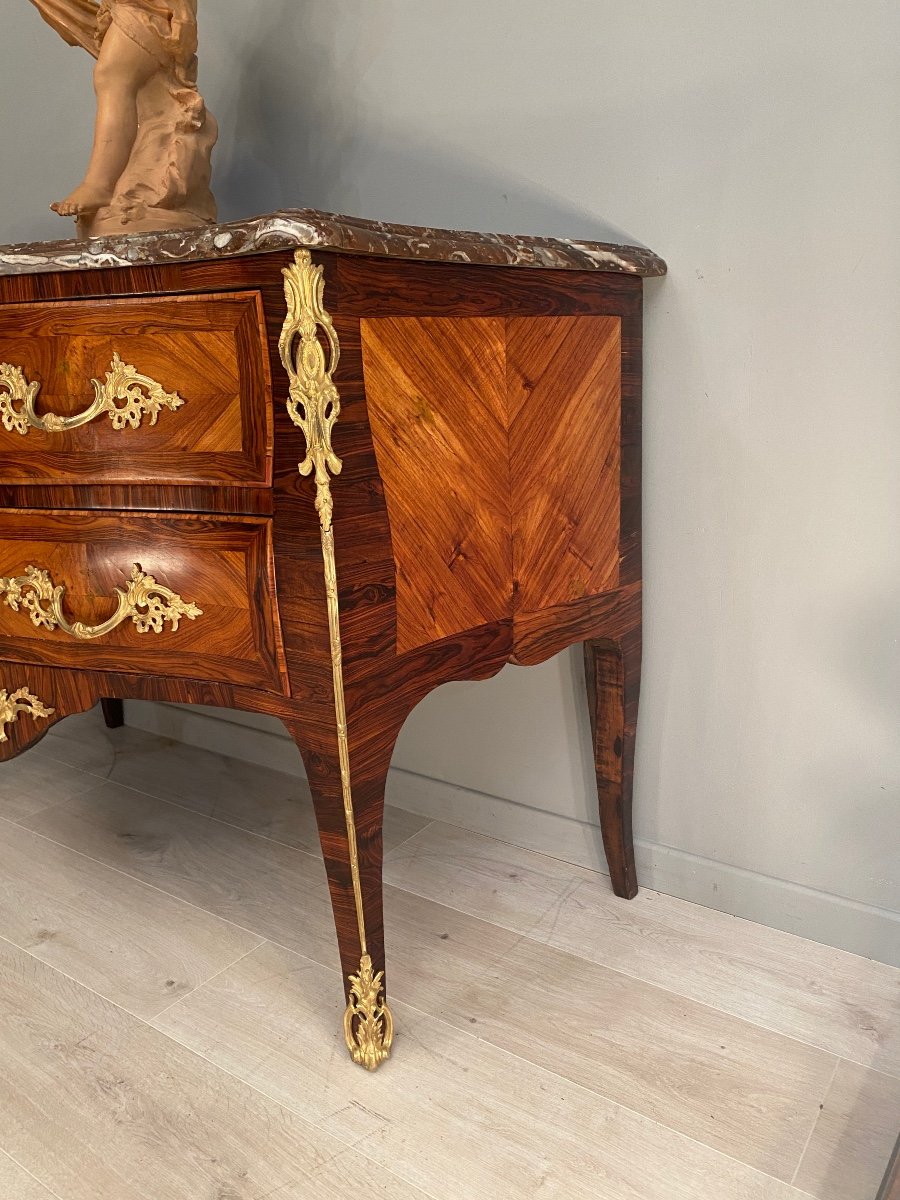 Commode Sauteuse Galbée époque Louis XV Vers 1750 -photo-2