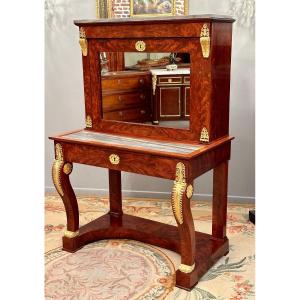 Important Bonheur Du Jour Mahogany Empire Period Circa 1810