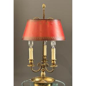 Lampe Bouillotte Bronze Doré De Style Empire Vers 1900