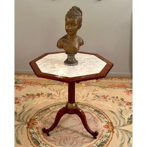 Molitor,  Gueridon Table De Salon En Acajou d'Epoque Louis XVI Vers 1780