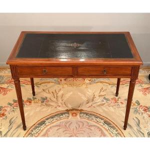 Bureau Plat En Acajou d'Epoque Louis XVI Vers 1780