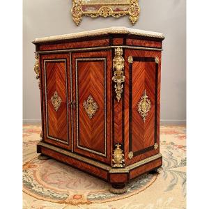 Lemarchand Lemoine, Meuble d'Appui Petit Buffet Estampillé d'Epoque XIXème Vers 1850