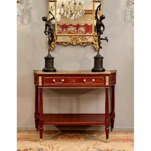 Louis XVI Period Mahogany Console Around 1780