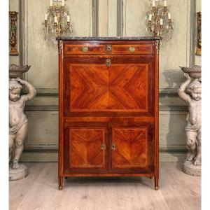 Louis XVI Period Marquetry Secretary Circa 1780