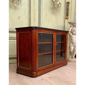 Jean Francois Leleu, Louis XVI Period Low Mahogany Bookcase Circa 1770