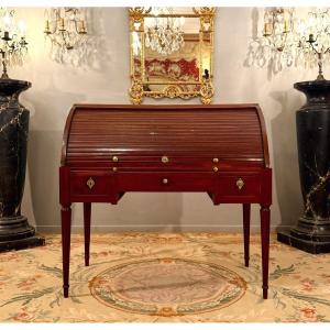 Etienne Avril, Cylinder Desk With Slats Stamped Louis XVI Period Circa 1780