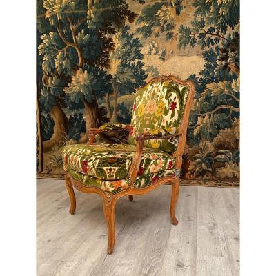 Large Armchair With Flat Back Louis XV Period Circa 1730