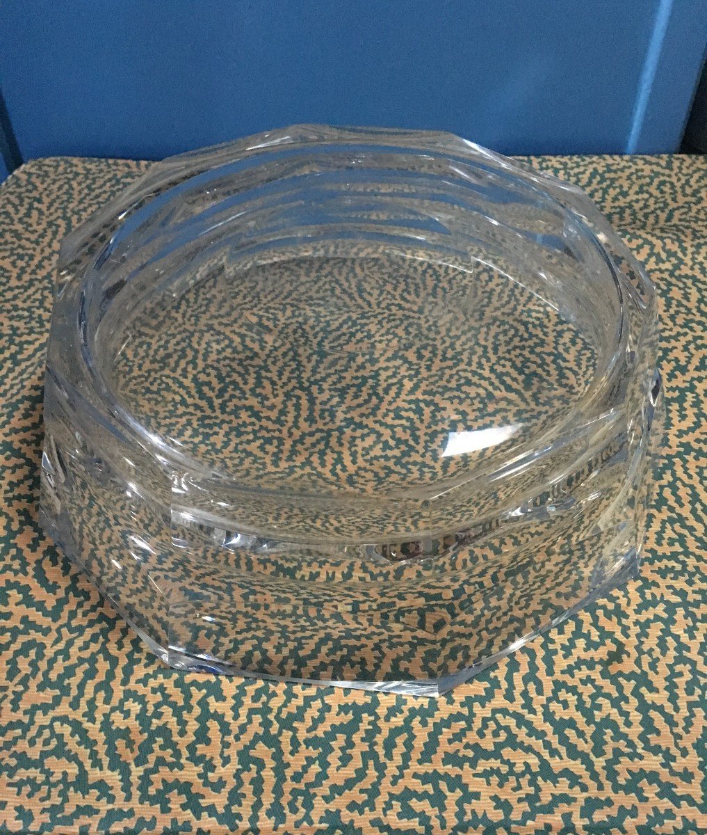 Important Crystal Bowl - Harcourt Abysse Model Signed Baccarat.-photo-2