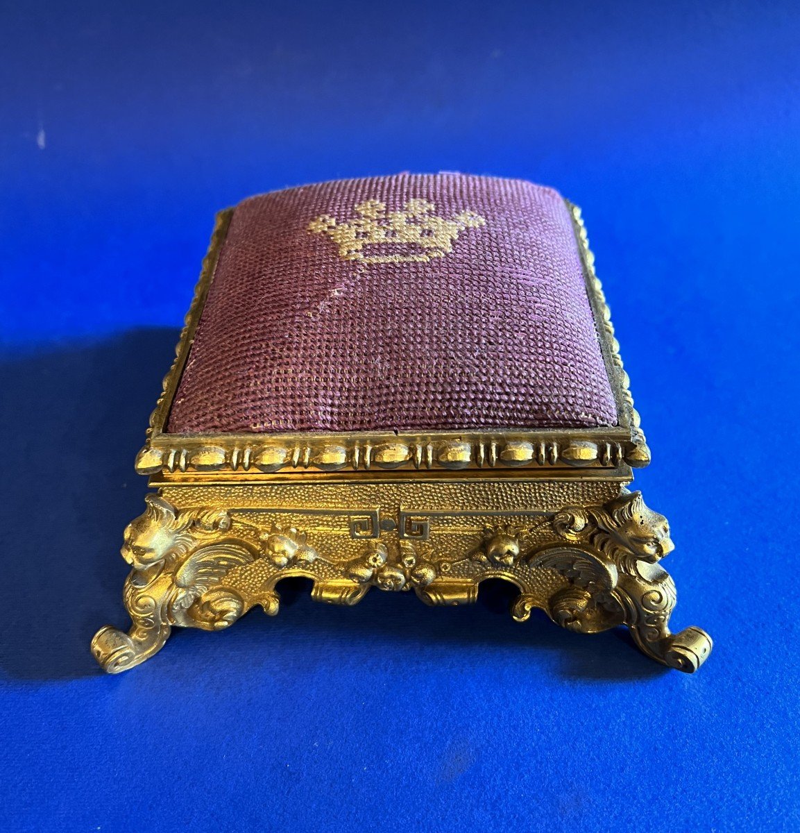 Napoleon Pin Box In Gilt Bronze.