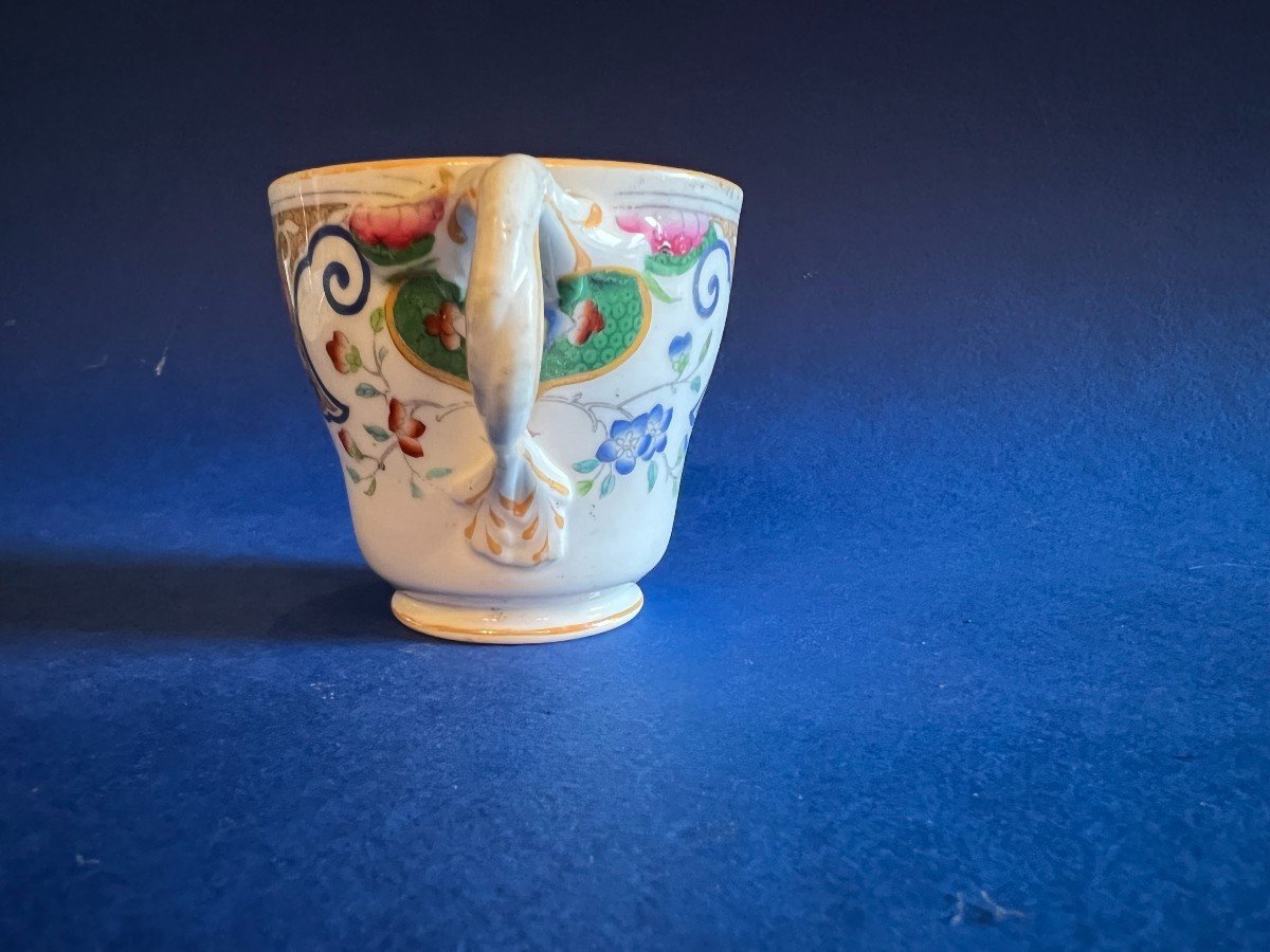 Set Of 2 Coffee Cups With Saucer Before 1820 And A Cup After 1820 Minton Porcelain-photo-7