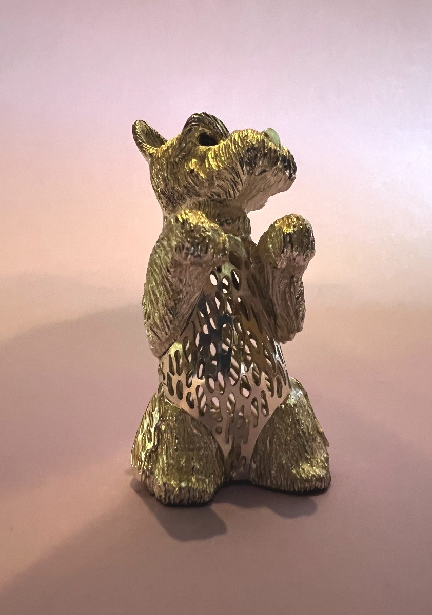 Scottish Terrier Dog "looking Beautiful" Silver Light Series Collection Signed Christofle.-photo-3