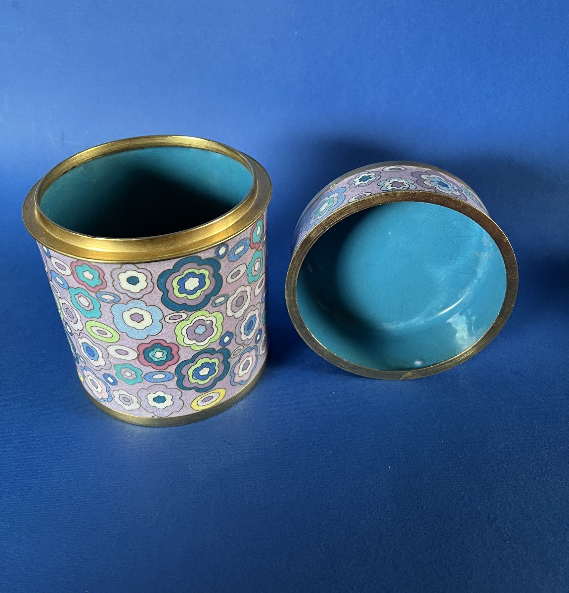 Cylindrical Cloisonné Tea Box, By Fabienne Jouvin-photo-3