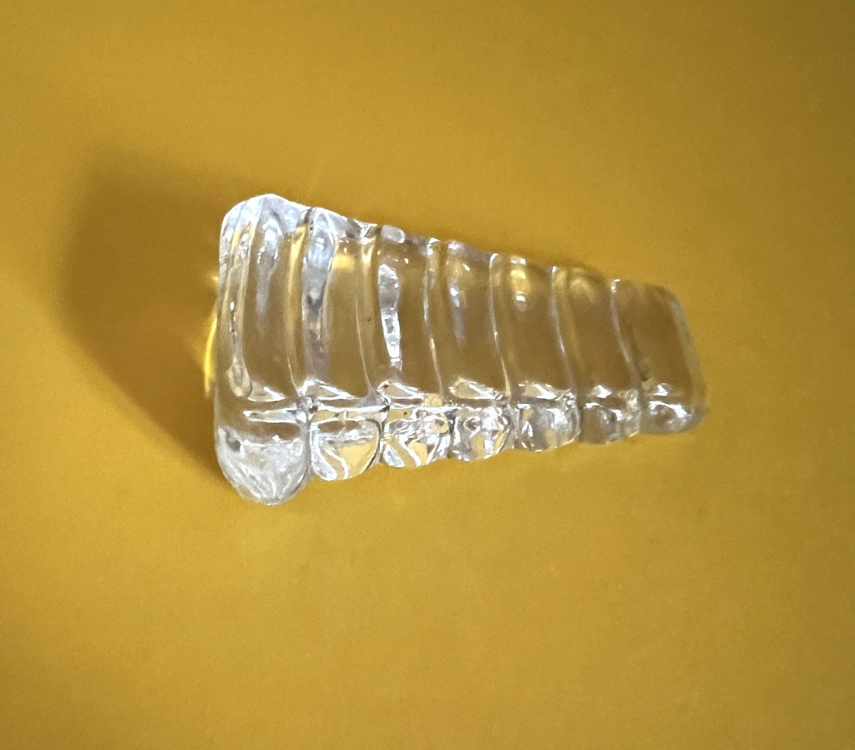 Baccarat Crystal Plate Wedges, Bamboo Model.-photo-4