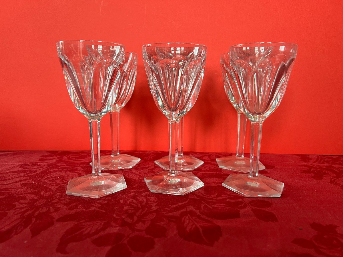 Glassware Set (35) + A Baccarat Carafe Compiégne Model.-photo-1