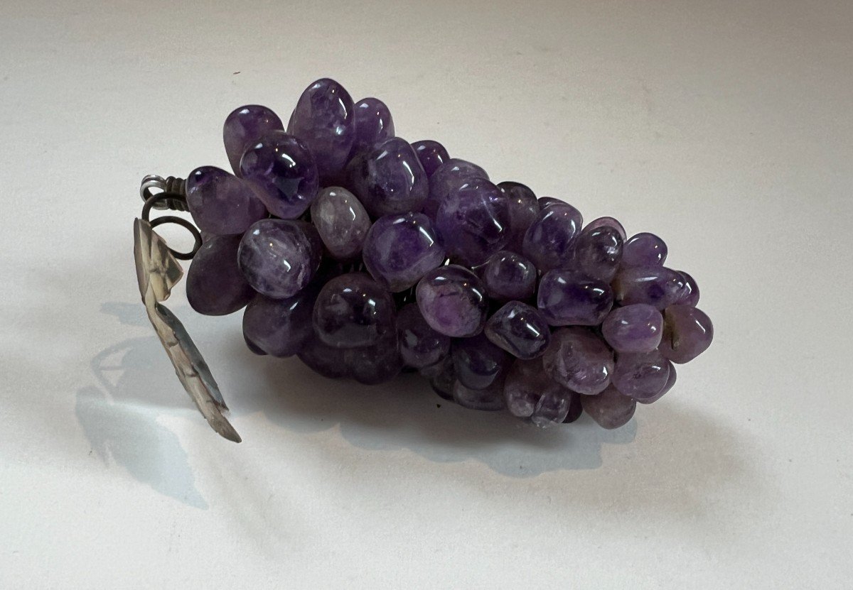 Grappe de raisin Amethyste et métal-photo-2