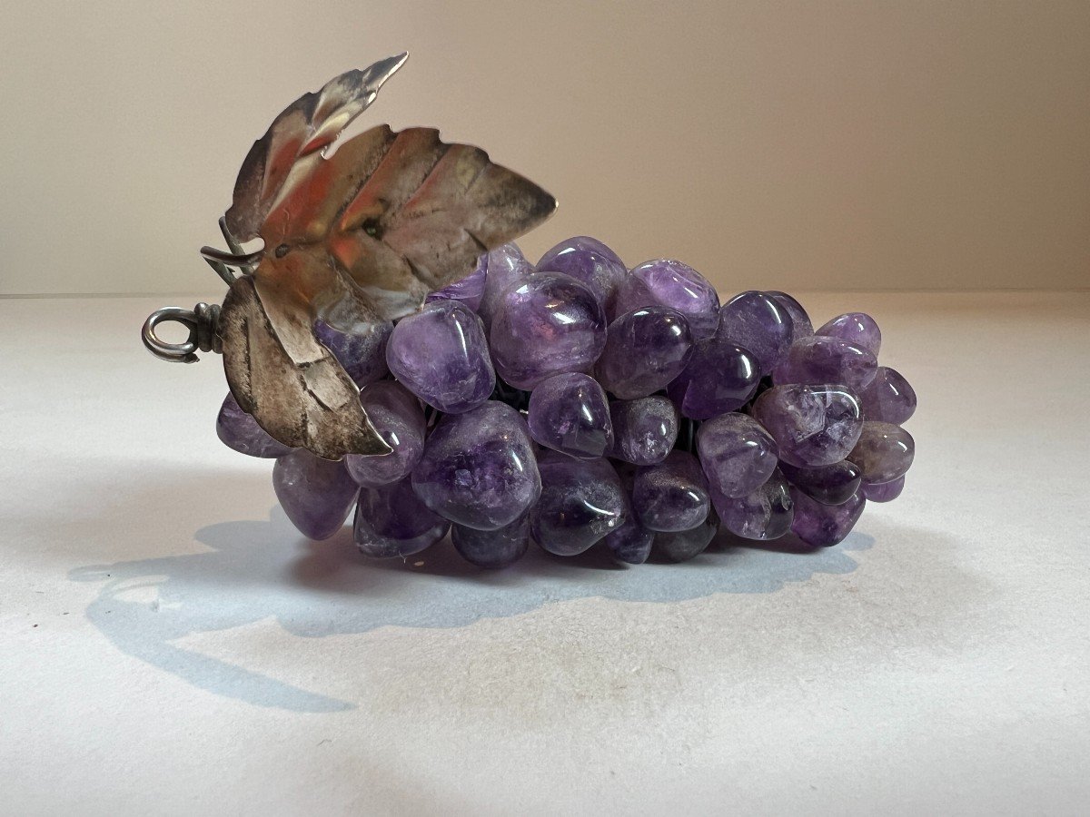 Grappe de raisin Amethyste et métal