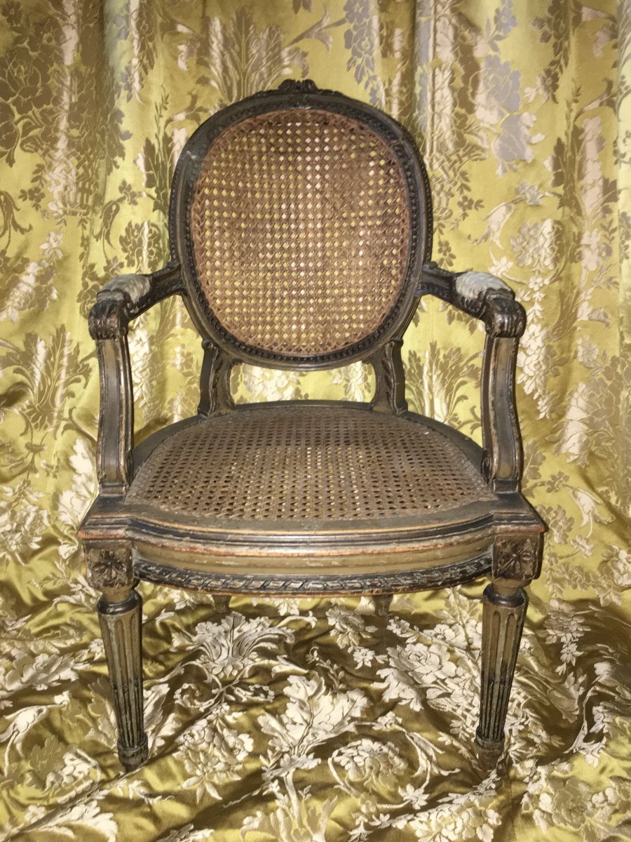 Fauteuil pour enfant premiére moitié du XIX iéme siécle, Style transition LouisXV LouisXVI