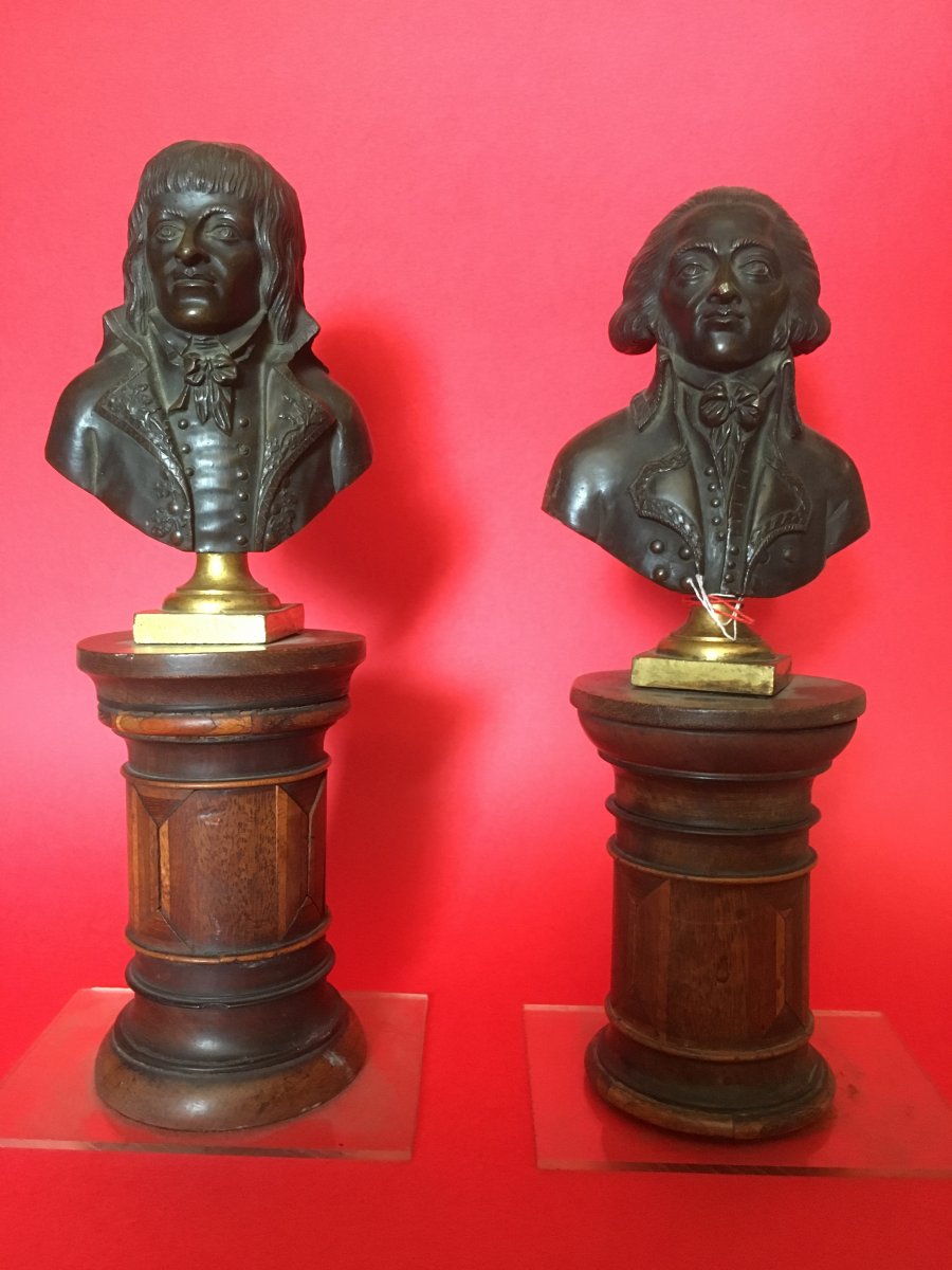 Pair Of Bronze Bust Directoire Period